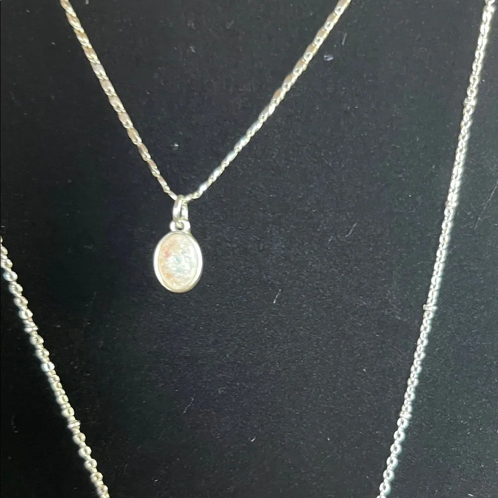 Liz Claiborne Silver Double Layer Star Necklace - Picture 3 of 6